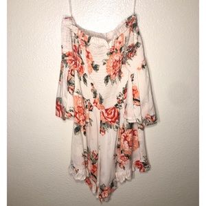 White Floral Romper
